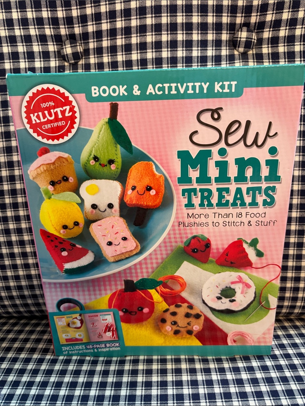 Klutz Sew Mini Treats Book & Activity Kit - Pink Plush Food Craft